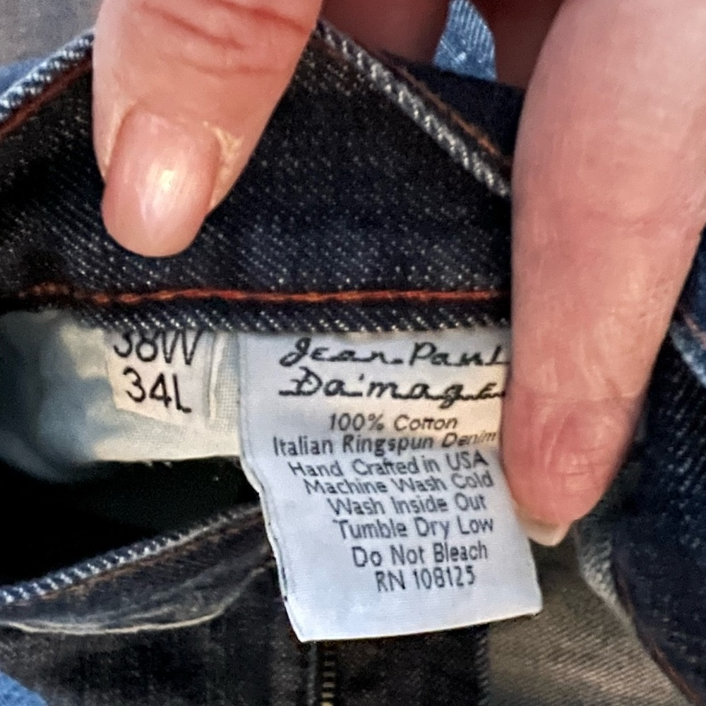 Jean Paul Damage Distressed Franco Blue Jeans 38 x 34 - Picture 6 of 10